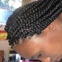 Braided Mohawk with curls