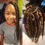 Hair added to the end of braids