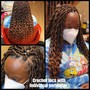 Crochet Braids/locs with individuals around the perimeter