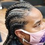 Feed in Braids into a  Ponytail