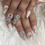 Blinged Out Acrylic Nails