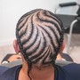 Braided rows half head (5 rows)