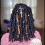 Medium  mid back knotless Braids