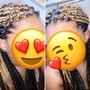 Smedium Knotless or box braids thigh length