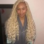 Small knotless Braids (mid back)