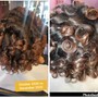 Thick Hair Silk Press with Body Curls