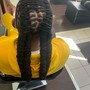 Palm roll Retwist two strand mid back