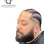 Braid fade w/ 2 braids