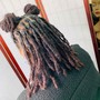 Mid-Back Loc Retwist (More Than 100 Locs) W/ Rope Twists