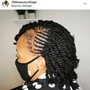 Black color, Spa shampoo, Braid down.