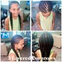 Boho Knotless with cornrows