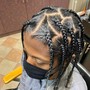 Basic Frenchbraids/Cornrows  Sides and back shaved