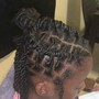 Partial Sew at the back and top formed into a Ponytail