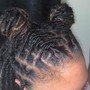 Partial Sew at the back and top formed into a Ponytail