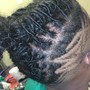 Partial Sew at the back and top formed into a Ponytail