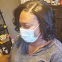 Partial Sew In ear down and style