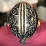 Male bun/ 1/2 a head  braids