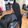 Med knotless braids