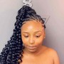 Bohemian Human hair knotless braids medium