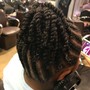 Two braids w/natural hair(NO EXTENSIONS)