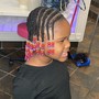 Short Medium Knotless Braids with beads