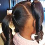 Sleek ponytail