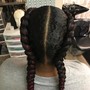 Two French Braids w/ Hair Added