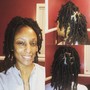 2 strand twist on a Fade/shaved sides and back