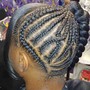 Cornrow Straight Back Braid Style (Natural Flat Hair Stitch or Twist)