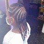 Cornrow Flat Twist Single Braid Half Up Half down Style (Natural Hair)