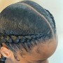 Slick braided ponytail