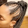 Slick braided ponytail