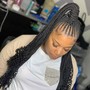 Small Straight back feeding braids (butt length)