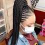 Ponytail feed in braids