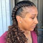 6 stitch Braids w/ BUN