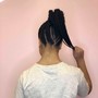 Sleek back ponytail