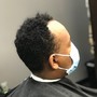 Straight razor face shave w/hot towel