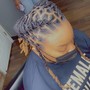 Retwist and 2 strands ear length