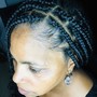 Knotless braids sm size midback