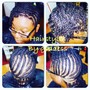 4-8 stitch braids hair added