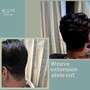 Edged relaxer touch up & style