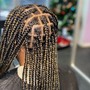 Medium knotless Braids( Butt length)