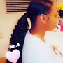 Feed in ponytail medium braids