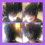 Comb coils short natural hair