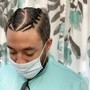 Men Cornrows on 1/2 shaved head !