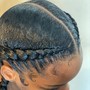 Slick braided ponytail