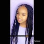 fulani braids with sew in in back