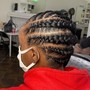 Feed-in braid style hair  with twists