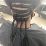 Small knotless mid back length