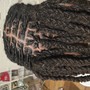 Retwist and 2 strand twists Less Than Shoulder Length